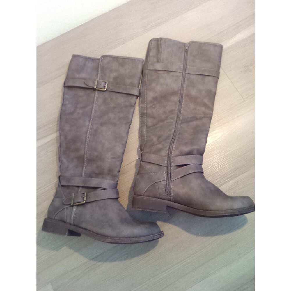 Ride Around Women's Mid-Calf Boots, Faux Leather, Brown, Size 7.5 (W)